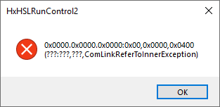 Run Control Error