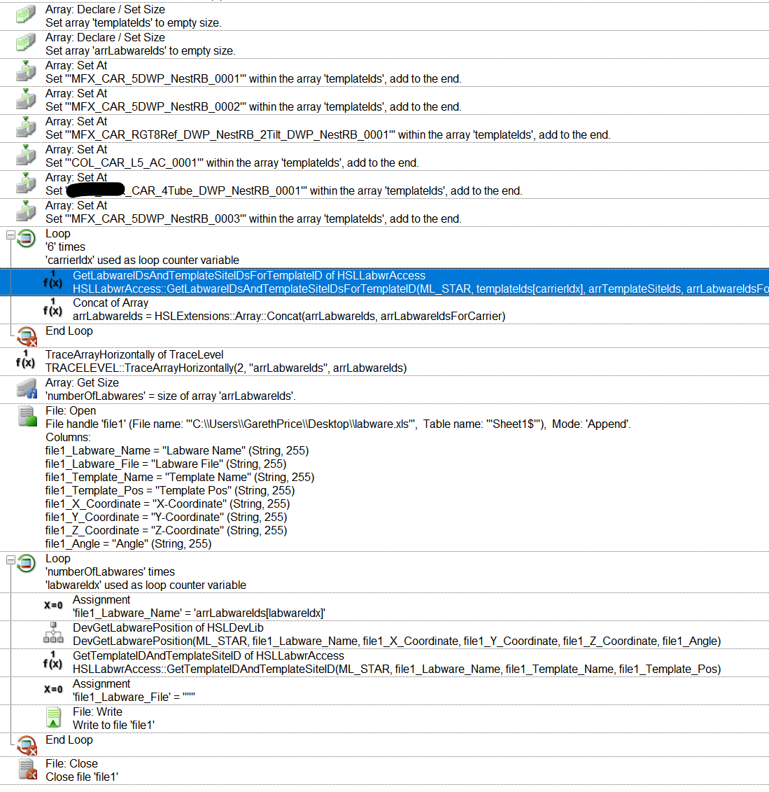 Get labware names, files, xyz coordinates from deck layout file ...